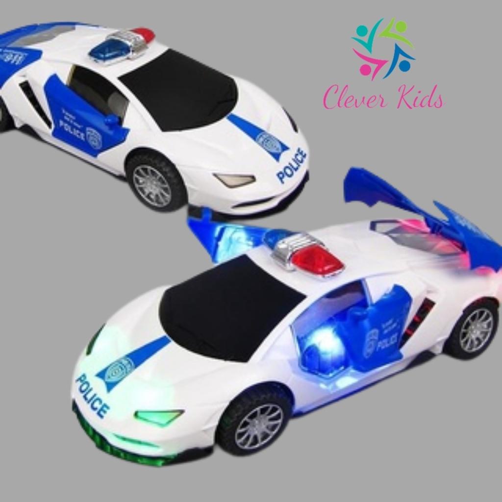 Ô tô cảnh sát đồ chơi ô tô biến hình xoay 360 có đèn có nhạc loại xịn