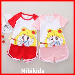 Bộ Cộc Tay Bé Gái 🌈FREE SHIP 🌈Quần Áo Trẻ Em Mùa Hè Cotton M38