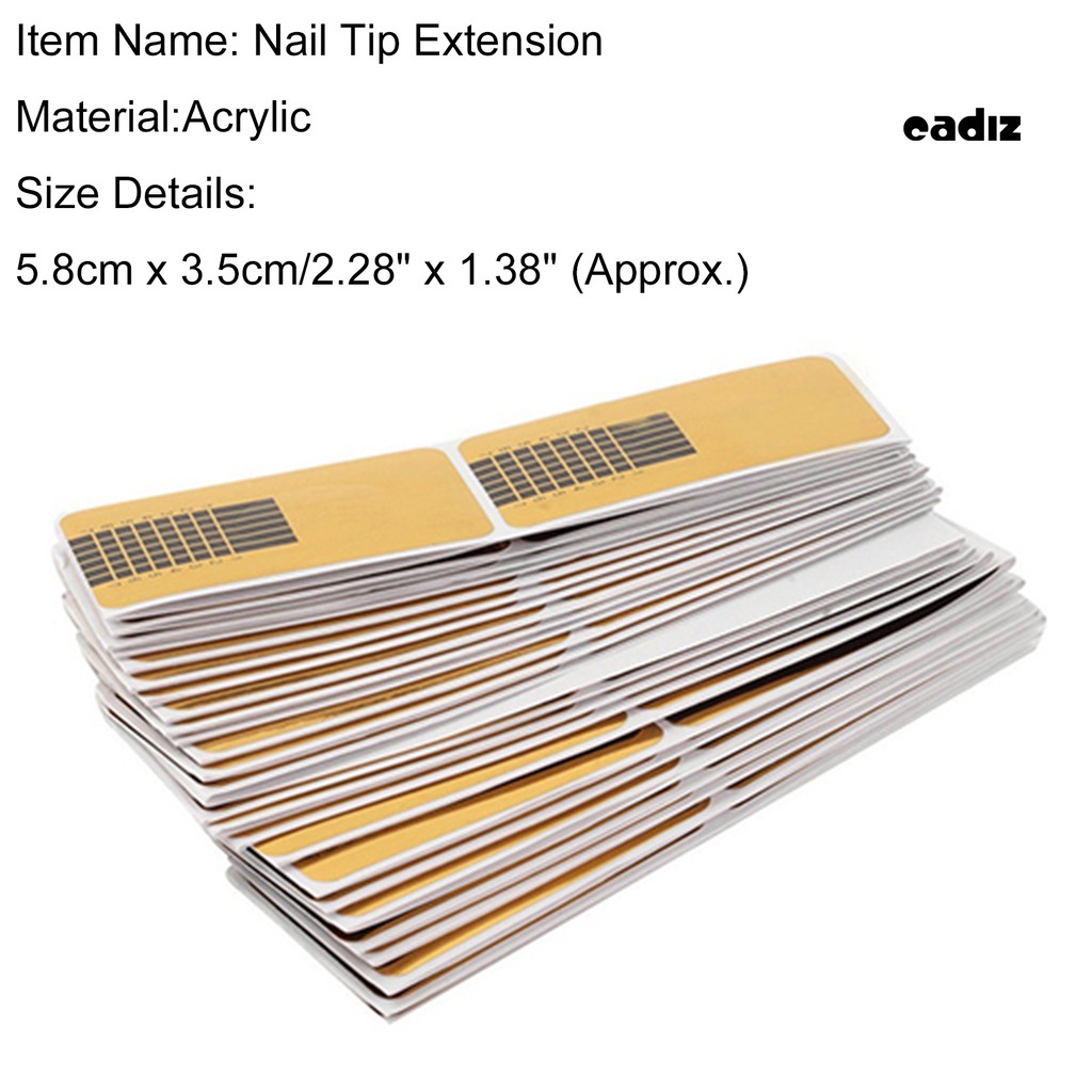 [Hàng mới về] Bộ 100 Nhãn Dán Acrylic Tự Dính Giữ Móng Tay Chất Lượng Cao