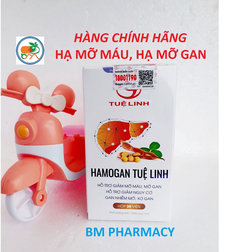 Viên uống HAMOGAN TUỆ LINH, hỗ trợ giảm mỡ máu, mỡ gan, hỗ trợ giảm nguy cơ gan nhiễm mỡ, xơ gan