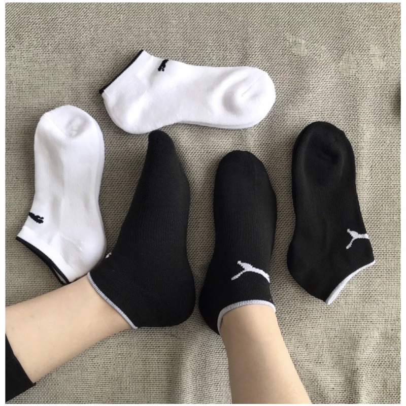 Tất vớ nữ Puma cổ ngắn lót lông xù vnxk xuất dư xịn êm thoáng chân thấm hút mồ hôi