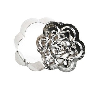 Khuôn bánh hình hoa hồng Mishop (Inox)