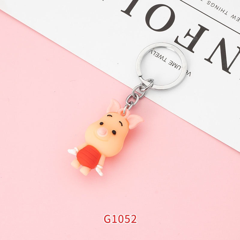 Móc Khóa Búp Bê Hoạt Hình Ba Chiều Bằng Nhựa Mềm