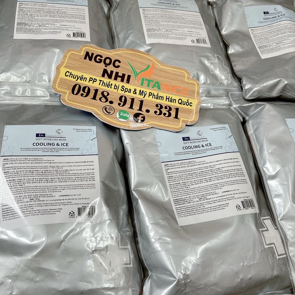 Mặt Nạ Bạc Hà Làm Mát Da Dr.Innoderm Soft Modeling Mask Cooling & Ice 1kg