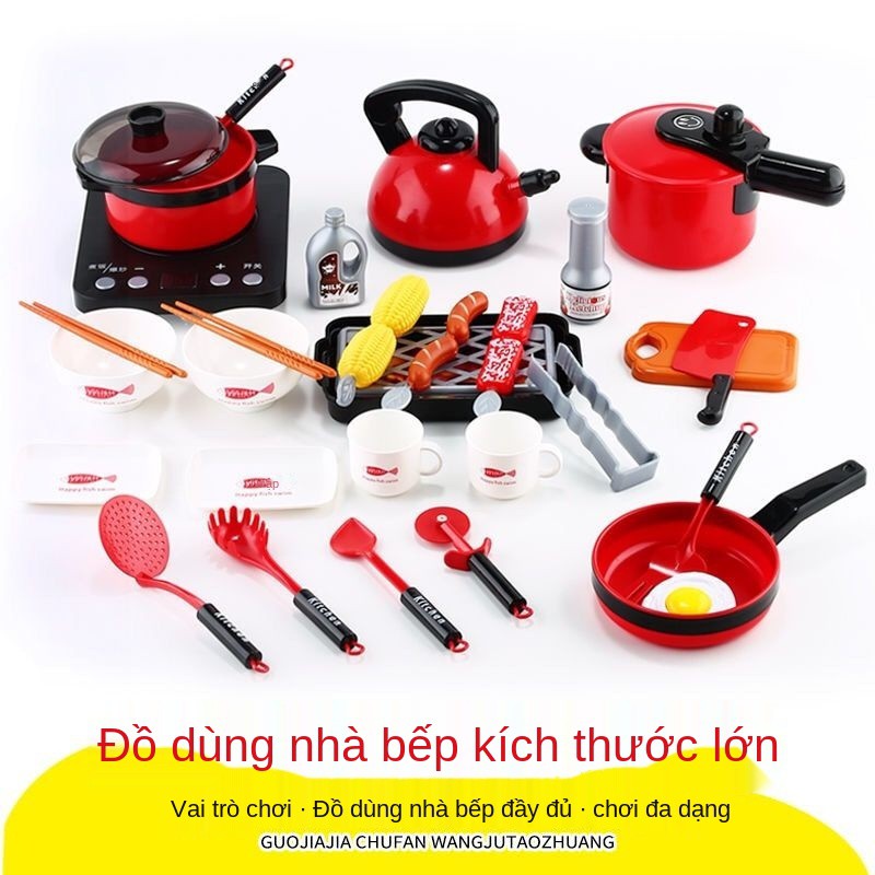 Đồ chơi nhà bếp mô phỏng bé gái nấu ăn trai bộ dùng búp bê house