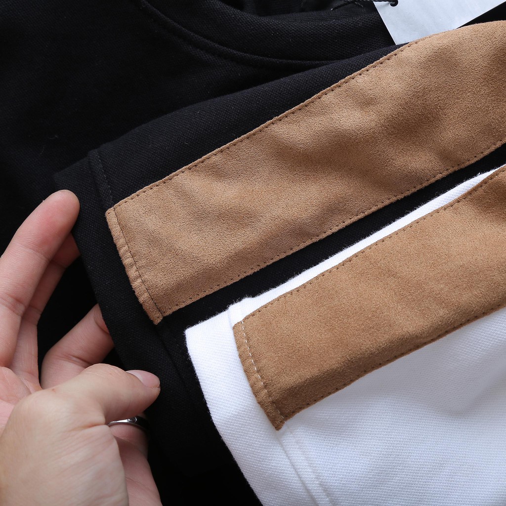 Áo thun Nam cổ tròn phối nhung - T005 | BigBuy360 - bigbuy360.vn