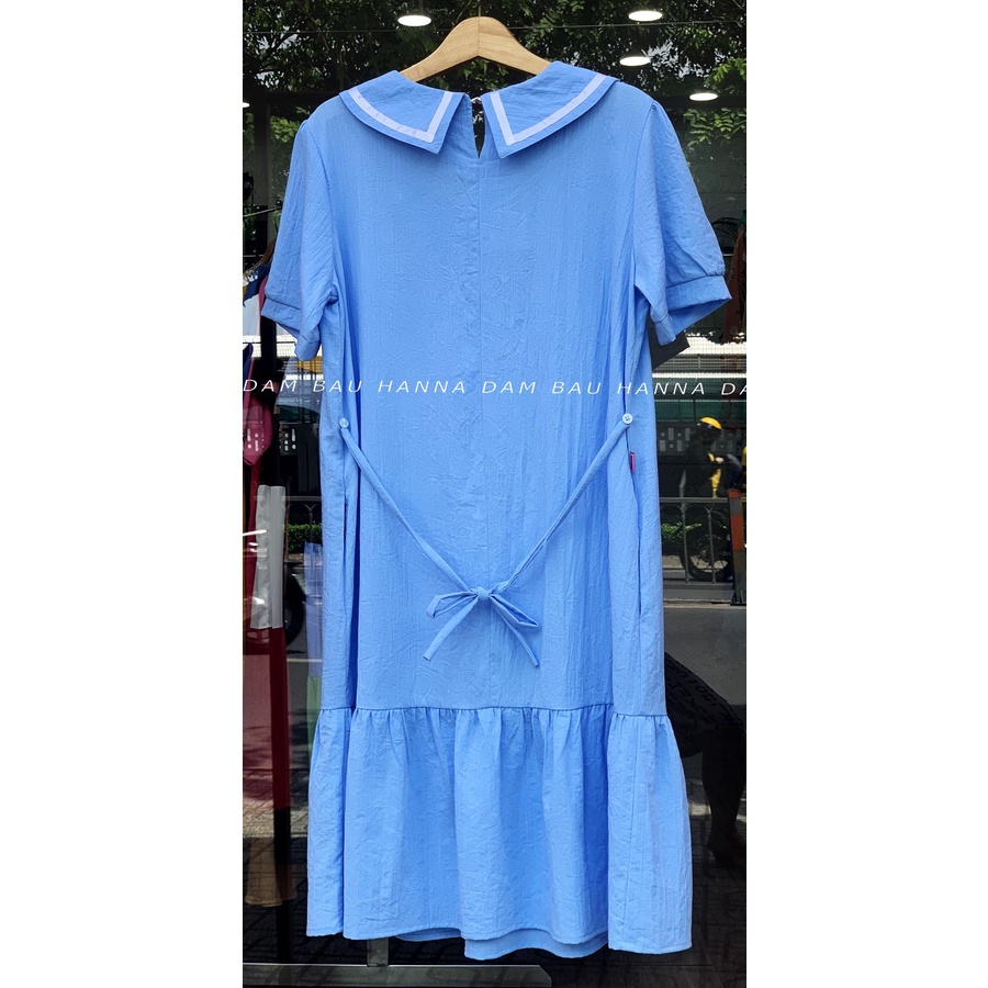 [HANNA SIZE 40-80KG] Đầm bầu công sở thiết kế cao cấp tùng đuôi cá dễ thương vải mềm mát ít nhăn có 2 túi bên sườn