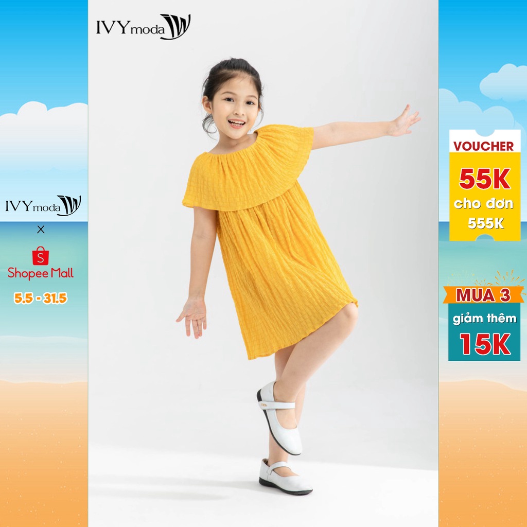 [NHẬP WABRTL5 GIẢM 10% TỐI ĐA 50K ĐH 250K ]Đầm xòe cổ kiểu bé gái IVY moda MS 47G1286