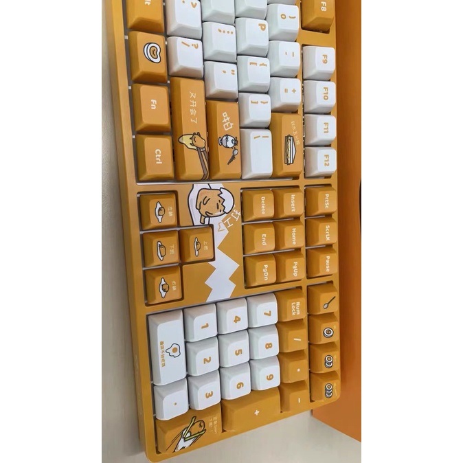 Bàn phím cơ AKKO 5108S phiên bản giới hạn trứng Gudetama có LED RGB hotswap keycap JDA CS crystal switch