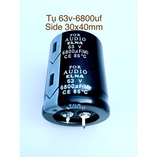 tụ hoá 63v 6800uf ELNA AUDIO chính hãng ( side 30x40mm kc chân 12mm) sp mới
