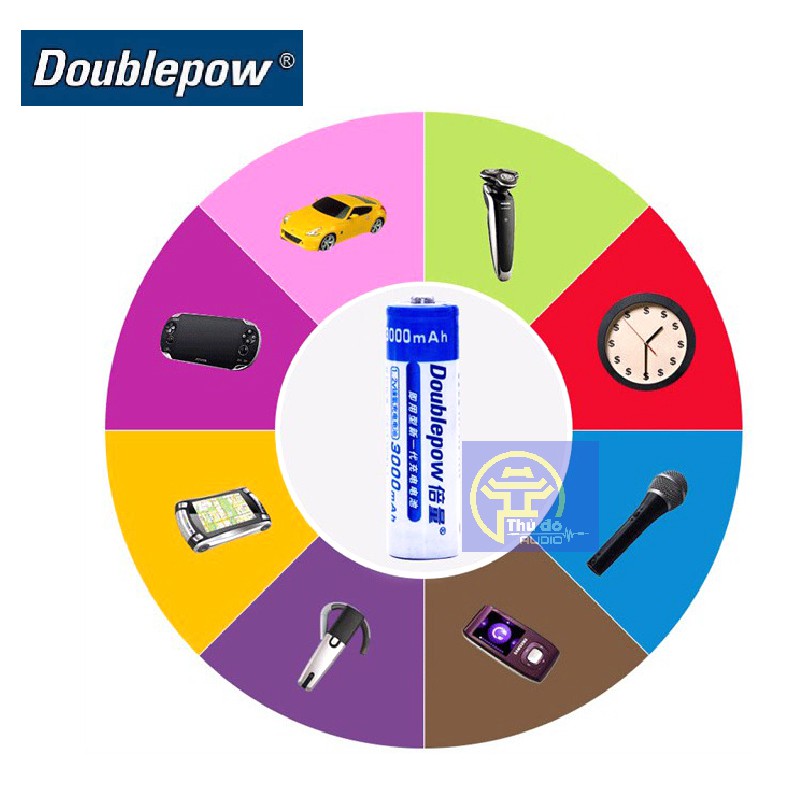 {Chính hãng} Pin sạc AA dung lượng cao Doublepow AA 3000mAh