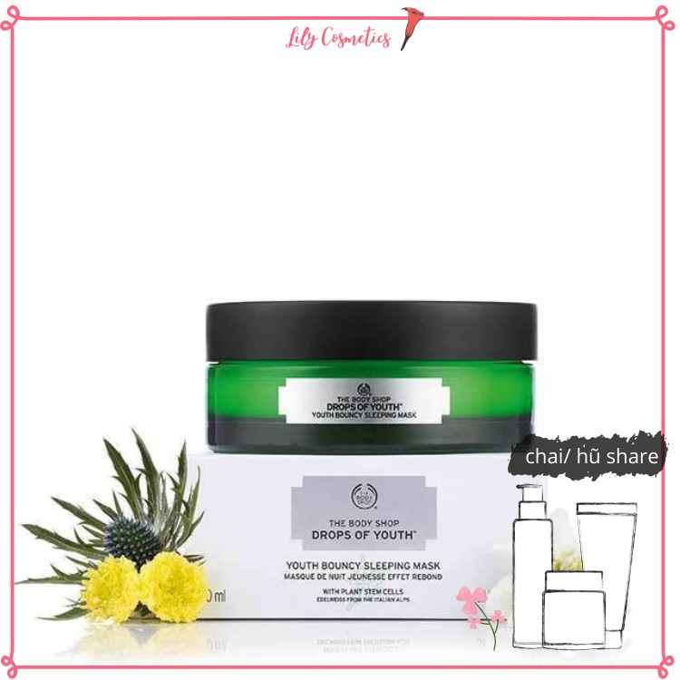 [LilyShare] The Body Shop  - Mặt nạ ngủ The Body Shop Drops Of Youth Bouncy Sleeping Mask