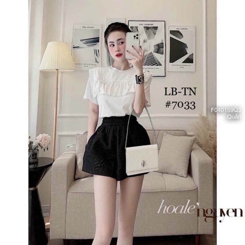 Quần short xốp họa tiết lưng thun 0401