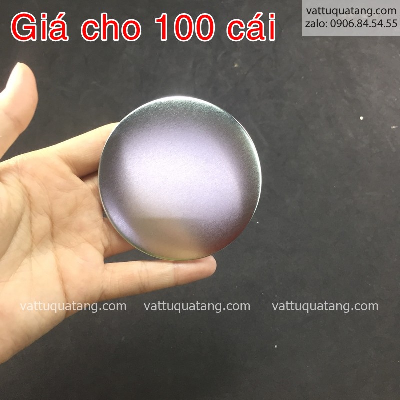 Miếng thiếc huy hiệu 7.5cm 100 cái/bịch