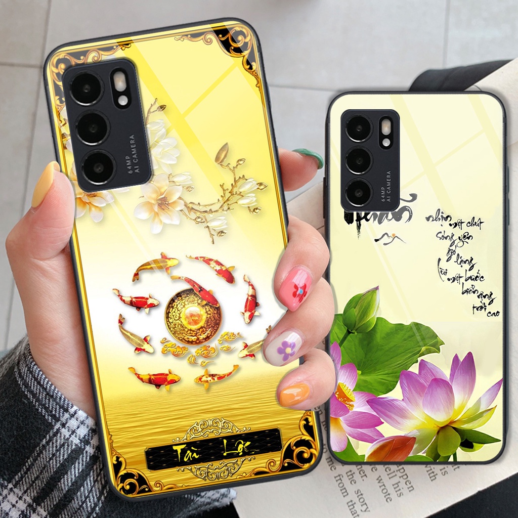 Ốp kính Oppo Reno6 / Reno6 Z 5G / Reno 6 mã đáo thành công, thuận buồn xuôi gió, tài lộc