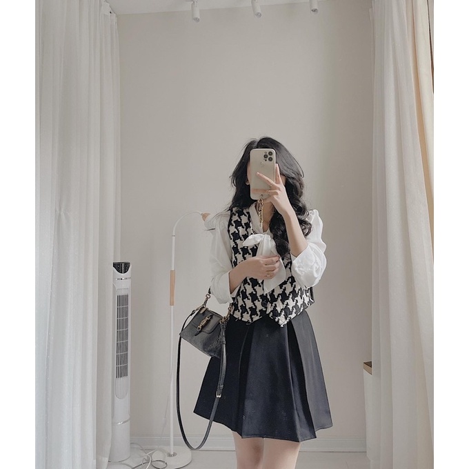 Set áo sơ mi + gile kèm chân váy siêu rẻ | BigBuy360 - bigbuy360.vn