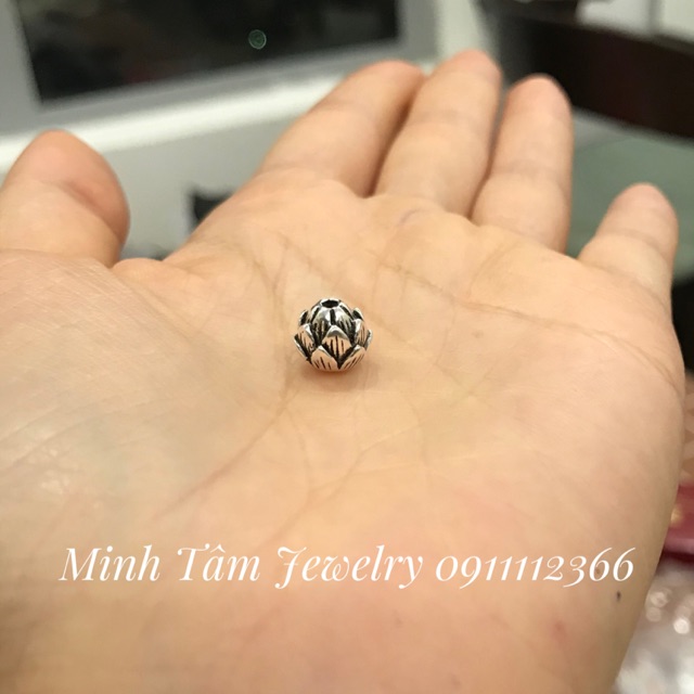 Charm nụ hoa sen bạc S925-Minh Tâm Jewelry