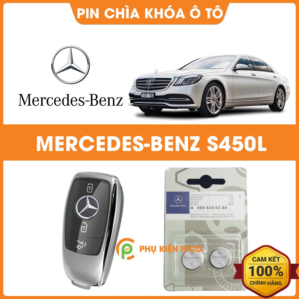 Pin chìa khóa ô tô Mercedes S450L chính hãng Mercedes sản xuất tại Indonesia 3V Panasonic