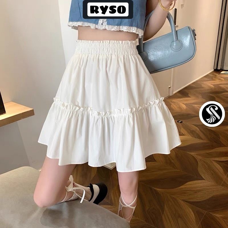 Chân Váy Xòe Ulzzang 2 Tầng Dáng Ngắn Chữ A Chất Vải Voan ( Có Quần Trong )