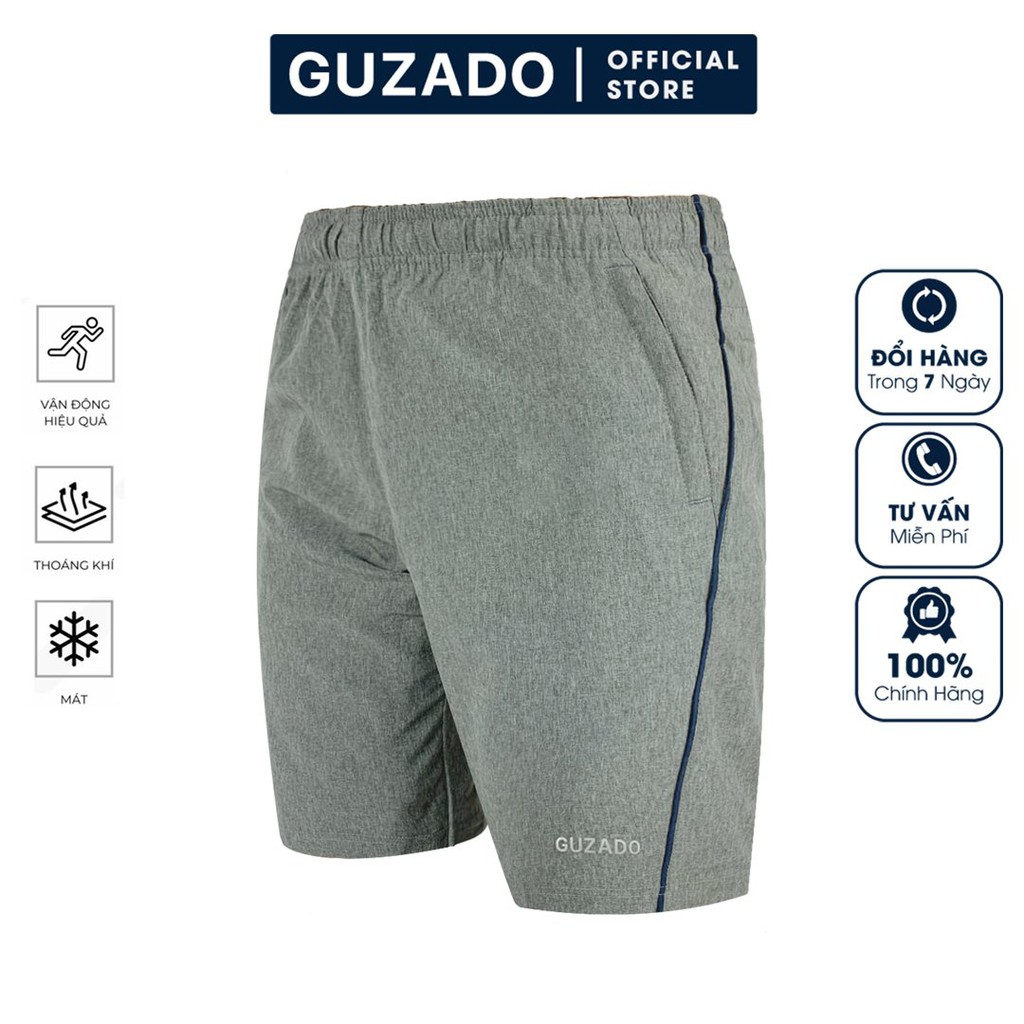 Quần Short Nam Guzado Cao Cấp, Chất Gió Mềm Siêu Nhẹ, Co Giãn 4 Chiều, Thoải Mái Vận Động GSR06