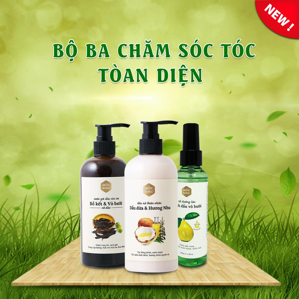 Bộ ba chăm sóc tóc toàn diện Mộc Nhu - Giải pháp chăm sóc tóc cho chị em