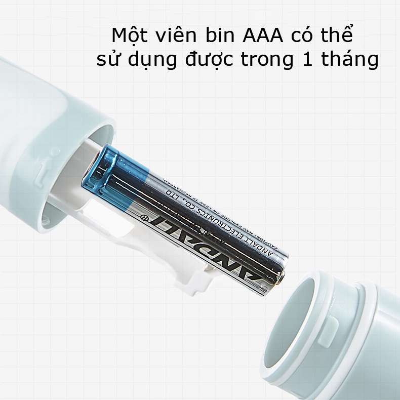 Bàn chải điện cao cấp cho bé KUB, bàn chải đánh răng tự động dành cho bé từ 2 - 10 tuổi