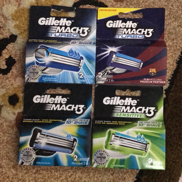 Lưỡi Cạo Gillette Mach 3 - Vỉ 2 lưỡi/ 4 lưỡi/ 8 lưỡi