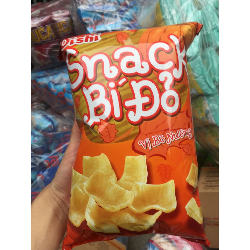 Bim bim Snack Bí Đỏ Vị Bò Nướng 75g Siêu to khổng lồ