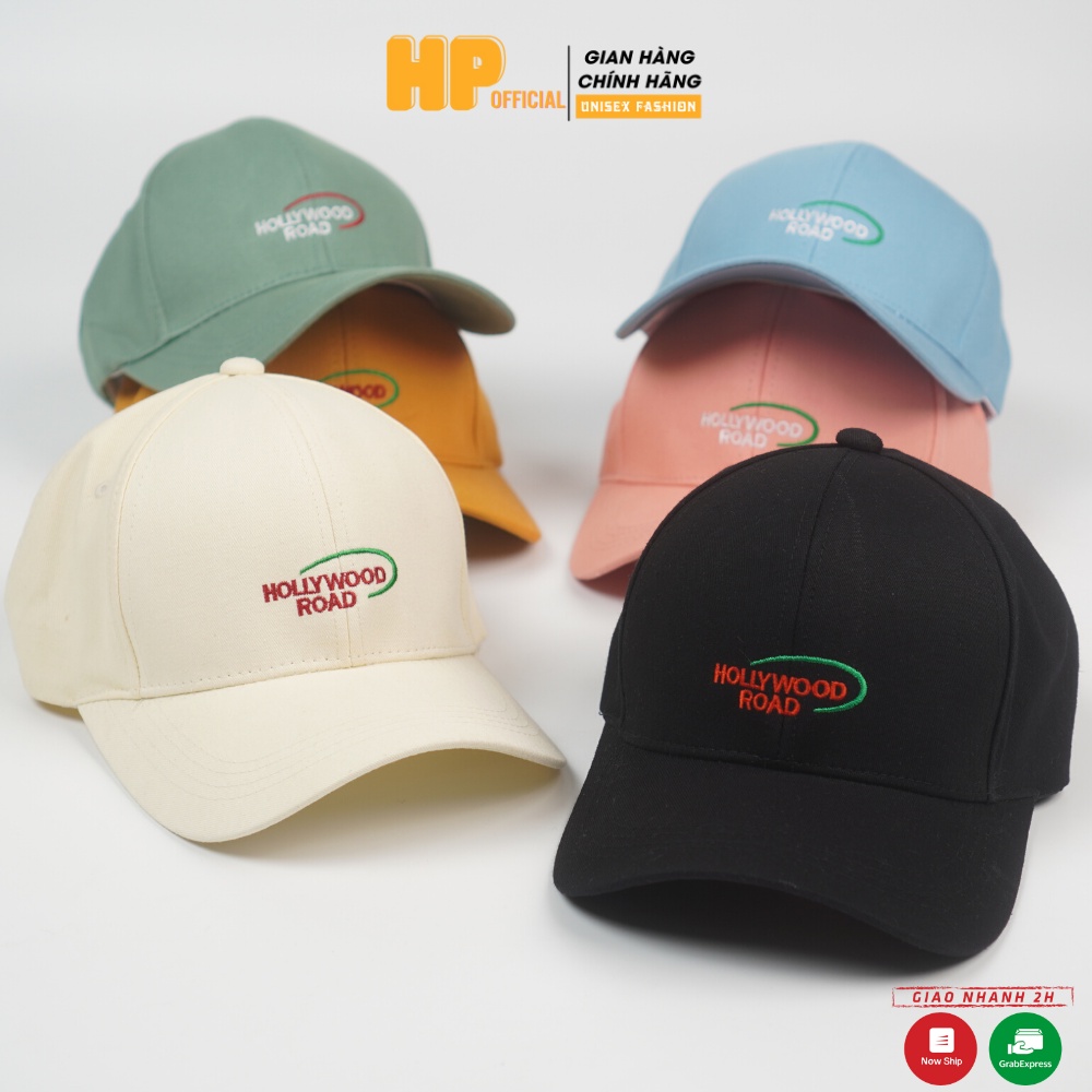Mũ lưỡi trai ❤️ Nón kết thêu hình chữ HOLLYWOOD chất kaki cao cấp form unisex nam nữ N52 - Happy Style