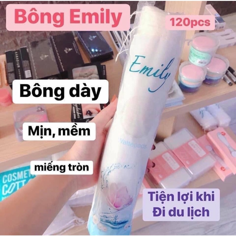 Bông tẩy trang Emily Đức 120 miếng