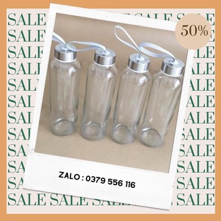[Mua 10 chai tặng 1 chai] Chai thủy tinh detox  có dây xách 530ML (Bán lẻ, bán sỉ giá tốt)