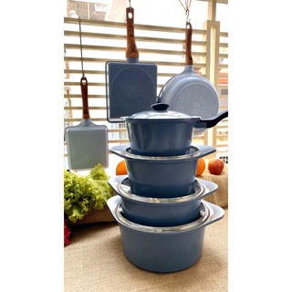 BỘ 4 NỒI ĐÁ CAO CẤP HÀN QUỐC CHÍNH HÃNG ECORAMIC