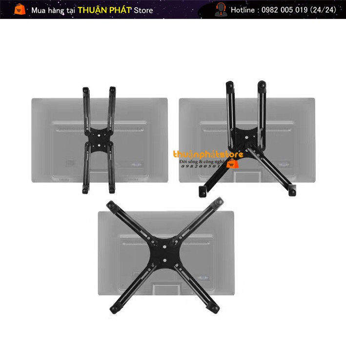 Bộ Kẹp Dành Cho Màn Hình Máy Tính - Không Có Lỗ Ốc Treo Vesa 17 - 27 Inch - Model: XL01