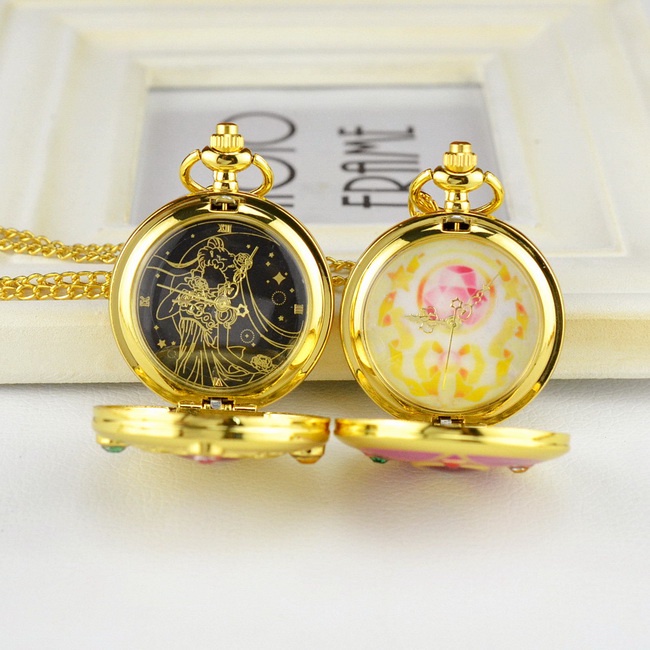 (Đọc kĩ mô tả) Dây chuyền mặt đồng hồ Sakura Thủ Lĩnh Thẻ Bài, Thủy Thủ Mặt Trăng (Cardcaptor Sakura/Sailor Moon) mẫu 1 | BigBuy360 - bigbuy360.vn