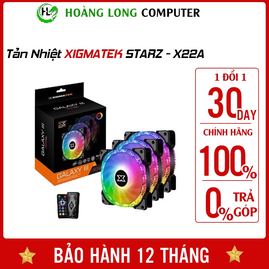 Fan Case PC Quạt Tản Nhiệt hệ thống XIGMATEK STARZ - X22A ARGB Hoàng Long Computer