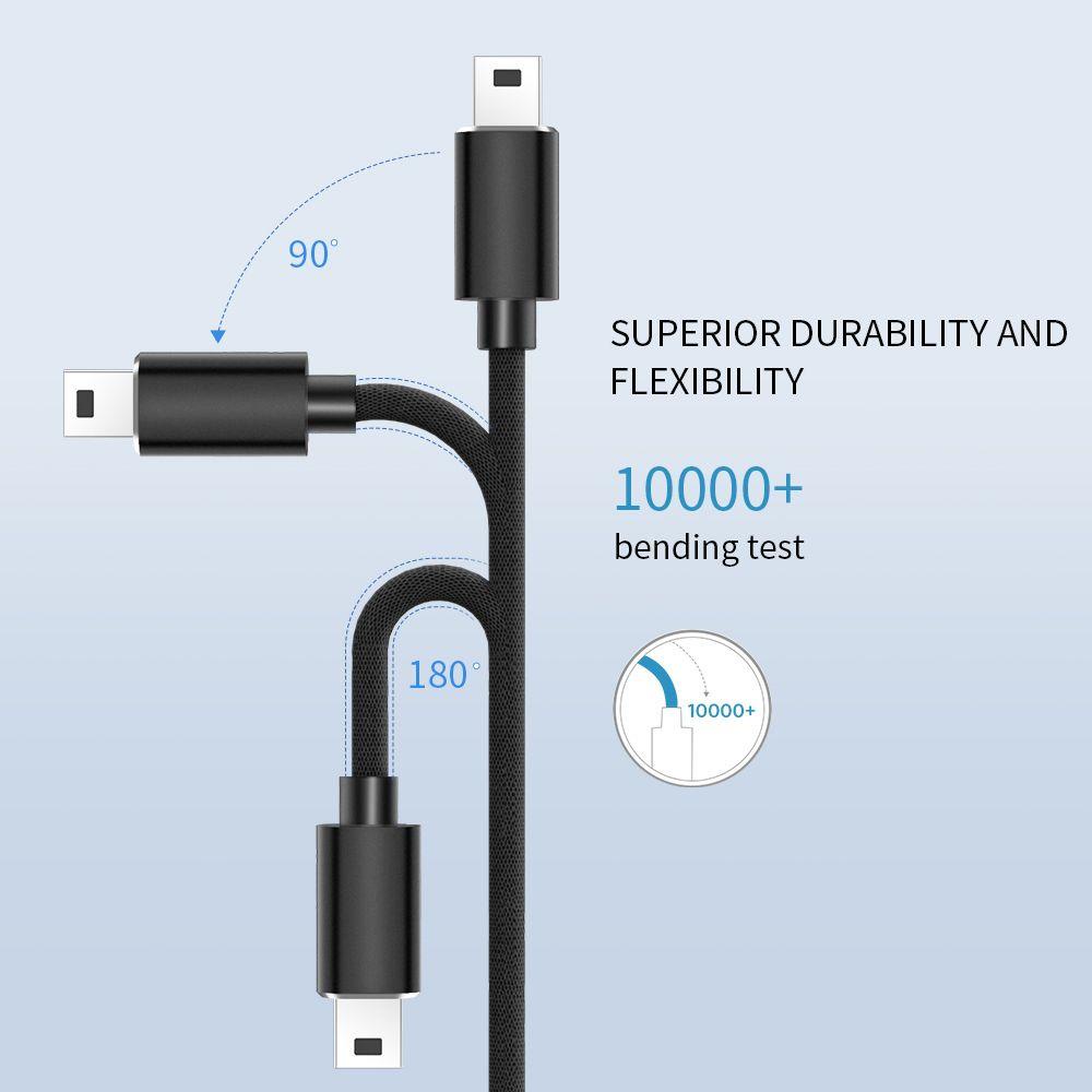 MYRONGOODS USB Type C To Mini USB Cable Quick Charging Sync Data Digital Camera MP3 Player GPS Receiver Laptop