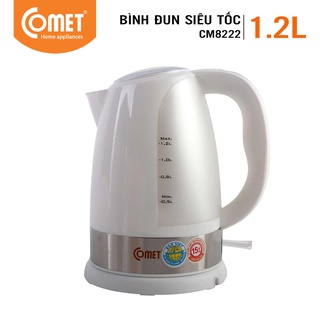 Bình đun siêu tốc nhựa chịu nhiệt Comet CM8222 1.2L