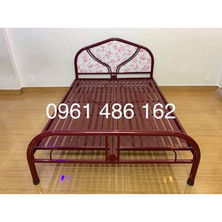 Giường Sắt khung tròn - 1m6x2m - freeship hcm - bảo hành 2 năm