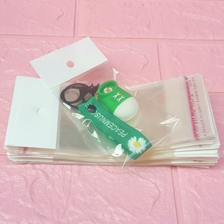 100g (~125cái) Túi Opp dán mép (Treo) 7x10cm (+ 4cm + 4cm) - Túi nilon băng keo dán miệng