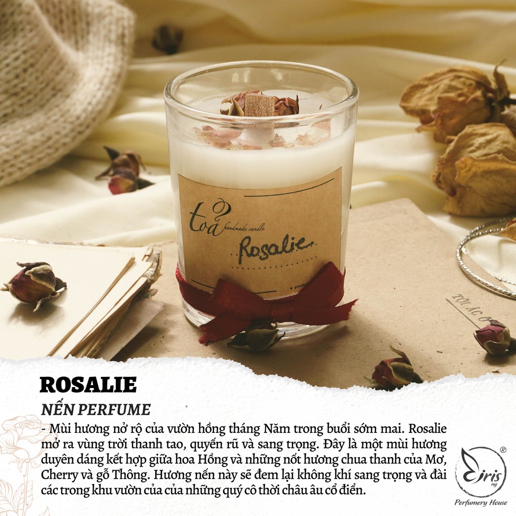 Nến nước hoa Rosalie | Tỏa Handmade Candle