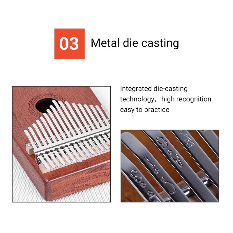 Đàn Kalimba 17 phím bằng gỗ phong cách châu Phi độc đáo