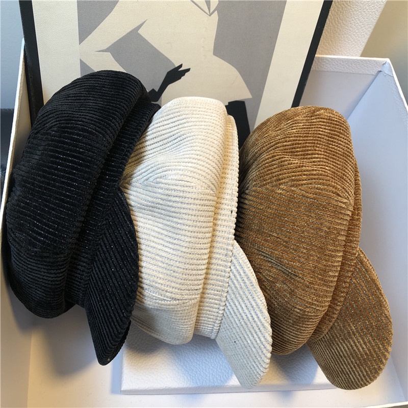 Mũ Beret Nhung Màu Trơn Phong Cách Hàn Quốc Thời Trang Thu Đông Cho Nữ