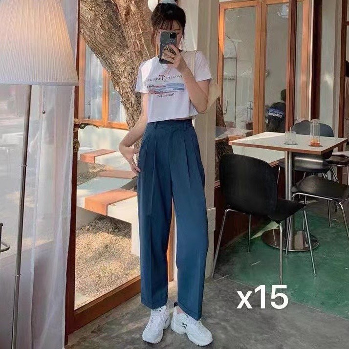 Quần dài nữ cạp cao [VIDEO+ẢNH THẬT] quần suông nữ QC dấu khuy khóa kéo + chun sau, quần kiểu đẹp phong cách ulzzang Q97 | BigBuy360 - bigbuy360.vn