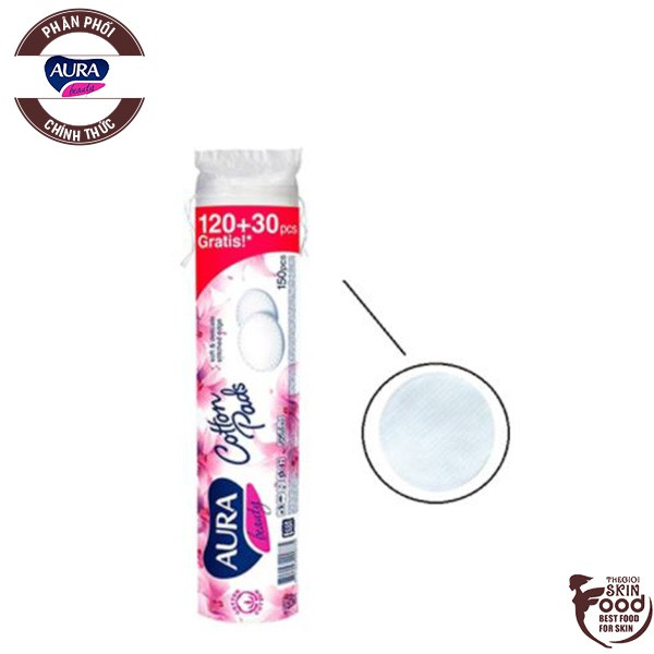 Bông Tẩy Trang Aura Beauty Cotton Pads 150 Miếng