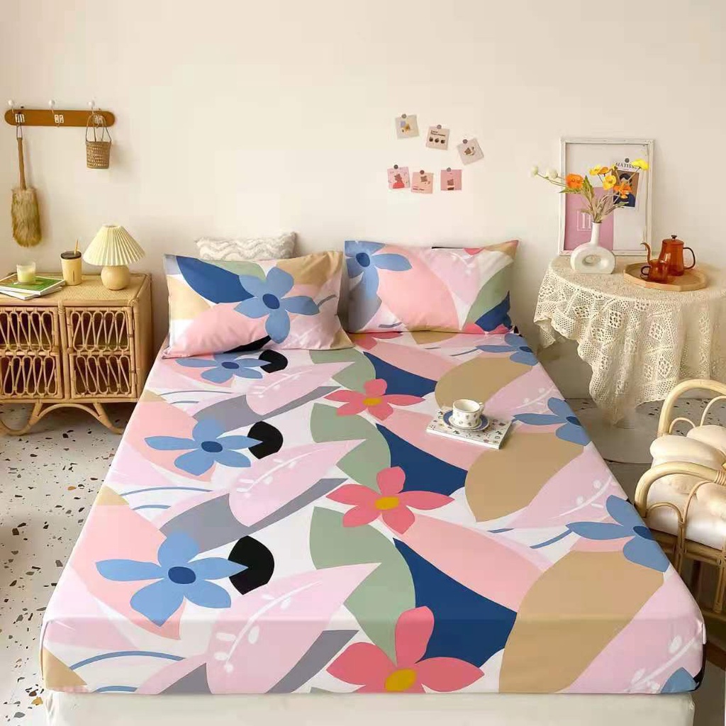 Bộ drap /Bộ ga trải giường cotton siêu mát, cao cấp hơn cotton Thắng Lợi, không xù lông