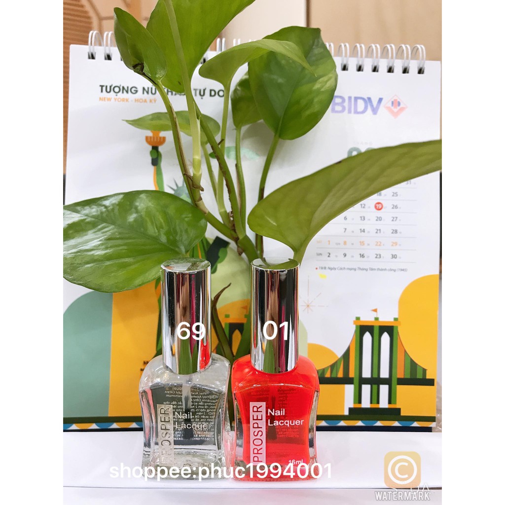 Sơn móng tay Prosper Silver 16ml (sơn thường)