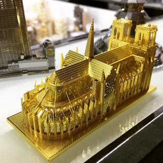 MÔ HÌNH 3D KIM LOẠI LẮP RÁP NHÀ THỜ ĐỨC BÀ NOTRE DAME DE PARIS - HÀNG NHẬP KHẨU