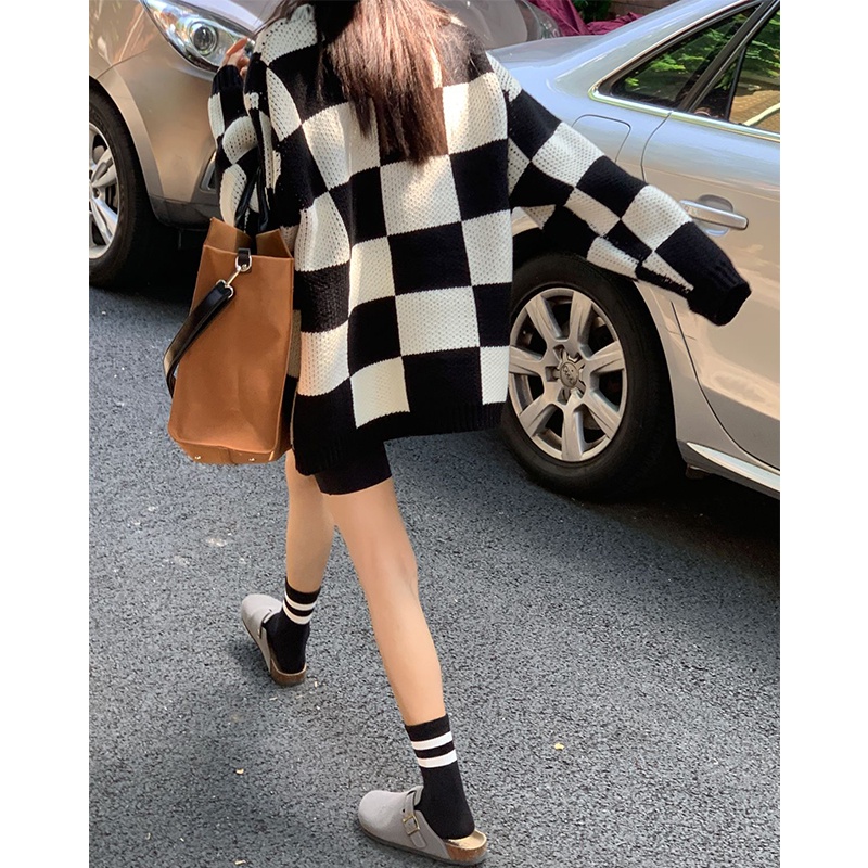 áo len chui đầu oversize rộng rãi mùa thu đông