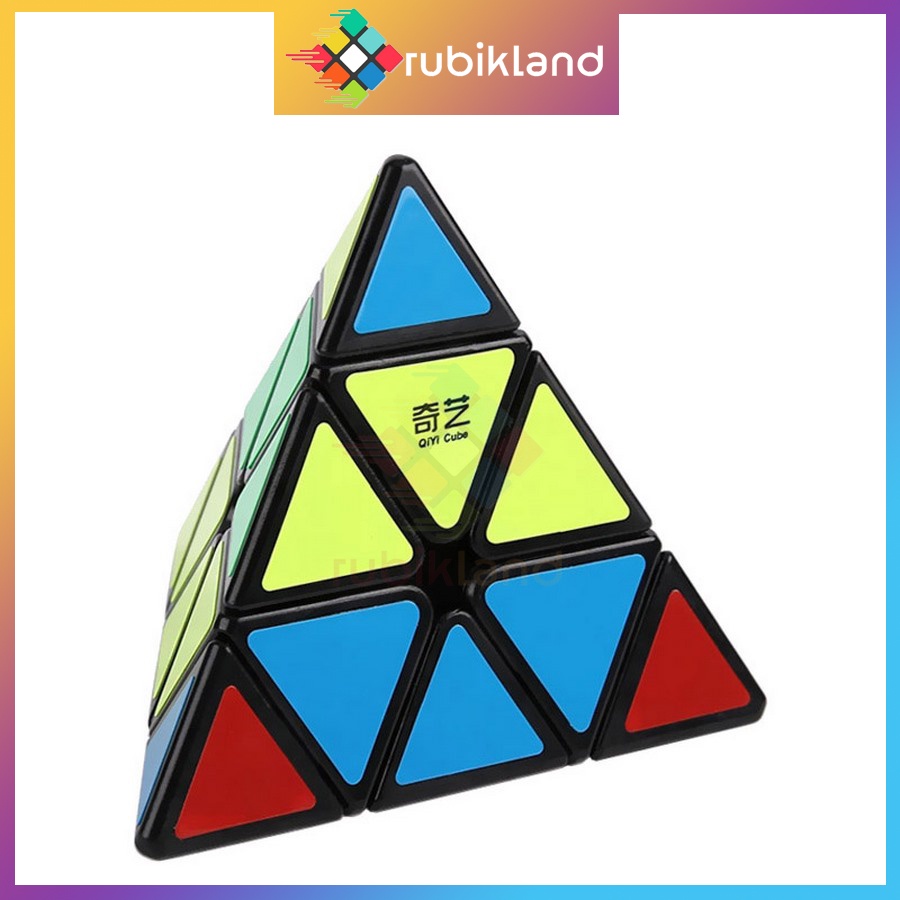 Rubik Pyraminx Viền Đen QiYi QiMing Rubic Tam Giác Biến Thể Kim Tự Tháp Đồ Chơi Trí Tuệ