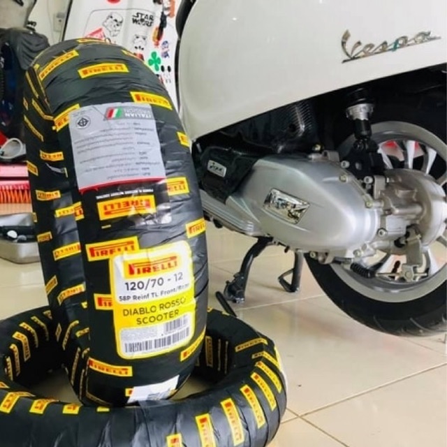 Vỏ xe Pirelli DIABLO ROSSO SCOOTER size 110/70-12 120/70-12 130/70-12 giành cho xe Grande MSX Vespa Sprint